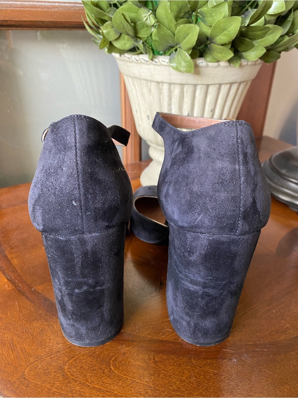 Laurence Dacade Paris Black Suede Mary Jane Block Heel Pumps 39 1/2. - Picture 5 of 13